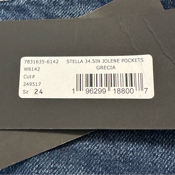 Paige NWT Stella 34.5IN Jolene Pockets Grecia Jeans High Rise Slit Ankles Sz.24 - Picture 16 of 16